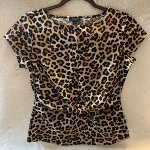 Ann Taylor Factory Cheetah Blouse